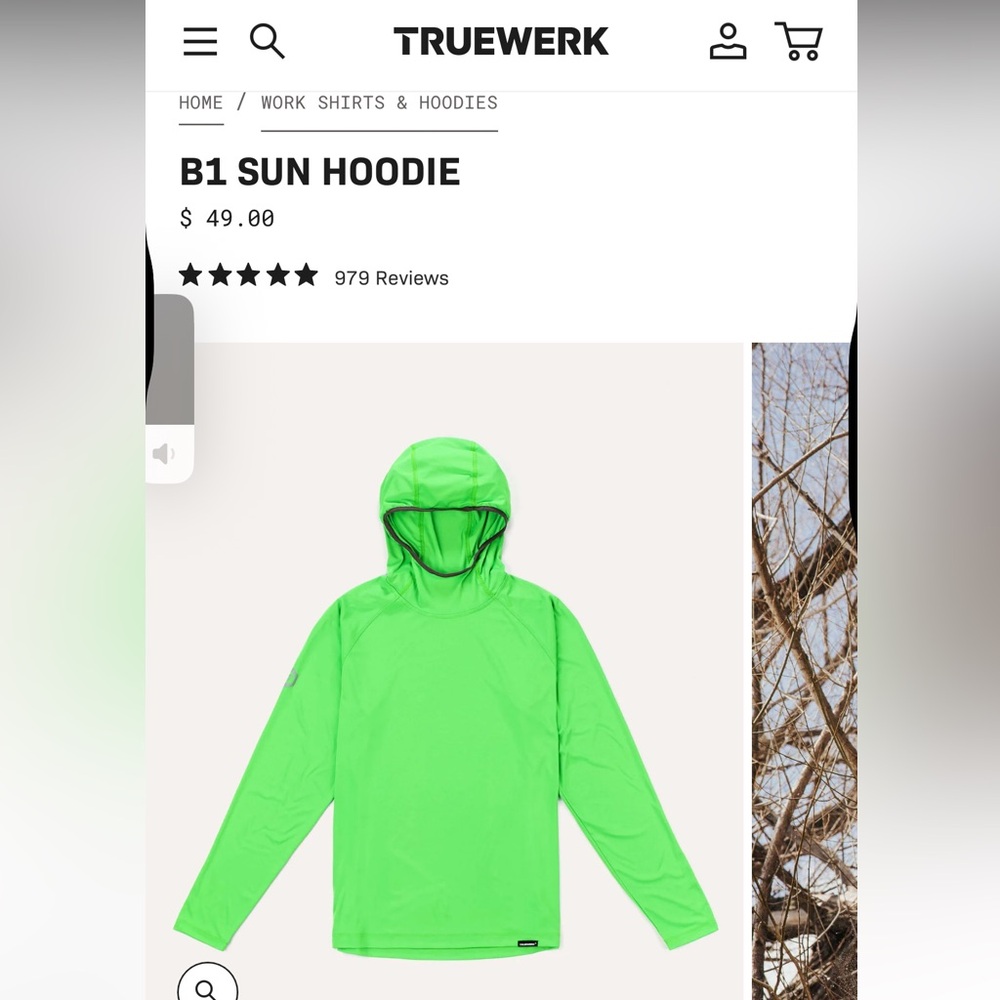 Truewerk Green Hooded Shirt - Picture 7 of 9